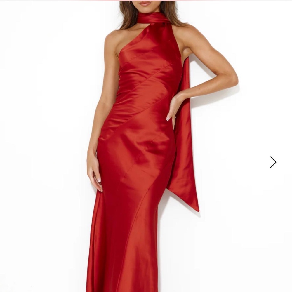 Hello Molly red satin dress